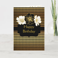 Elegant Black & Gold Diamond Pattern