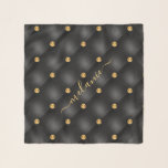 Elegant Black Gold Diamond Tufted Scarf Your Name<br><div class="desc">Elegant Black Gold Diamond Tufted Luxury Your Name Golden Gemstone Personalised Gift - Add Your Name or Text - Make Your Special Gift - Resize and move or remove and add text / elements with Customisation tool. Choose your favourite Font / Size / Colour ! Design by MIGNED ! Please...</div>