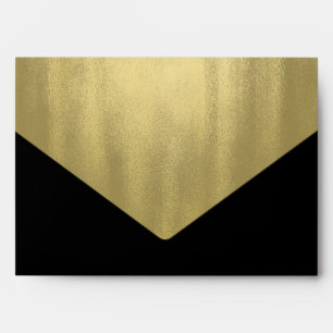 Elegant Black Gold Foil Envelopes