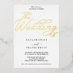 Elegant Black & Gold Foil Minimalist Wedding
