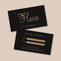 Elegant black gold glam hairstylist hair salon