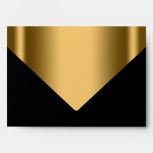 Elegant Black Gold Invitation Envelope