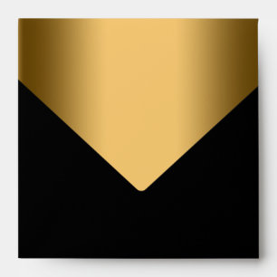 Elegant Black Gold Invitation Envelopes