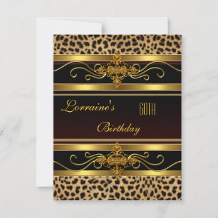 Elegant Black gold Jewel 60th Birthday Invitation