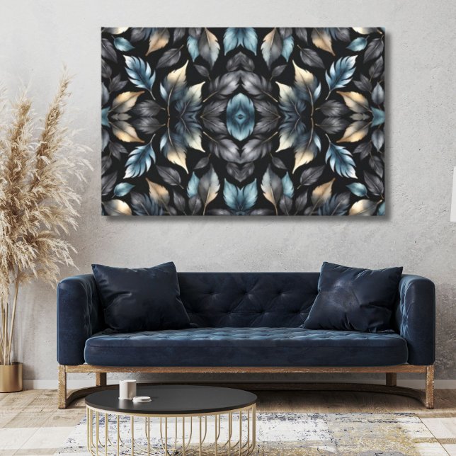 Elegant Black & Gold Leaf Canvas Print (Creator Uploaded)