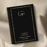 Elegant Black & Gold Logo Custom Business 2025 Planner<br><div class="desc">Stay organised and on brand with a custom branded planner with this Elegant Black & Gold Business Logo 2025 Planner design. Featuring a modern faux gold frame with space for your company logo, name and custom text. Simple, yet elegant, planner diary to help you stay organised - perfect for beauty...</div>
