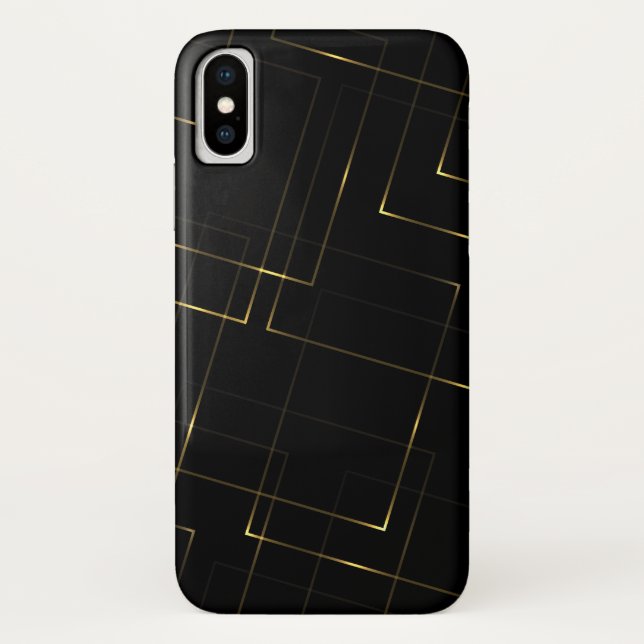 Elegant Black & Gold Marble Case-Mate iPhone Case (Back)