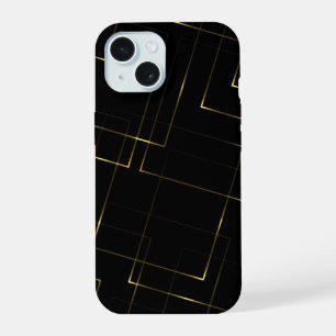 Elegant Black & Gold Marble iPhone 15 Case