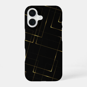Elegant Black & Gold Marble iPhone 16 Case