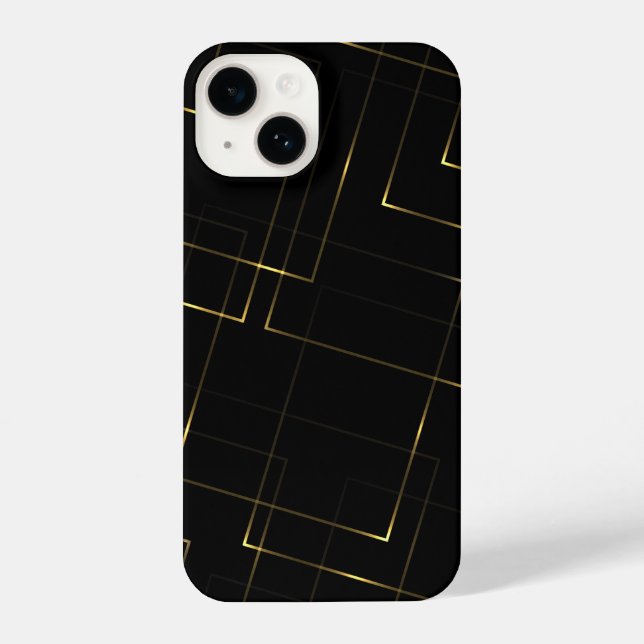 Elegant Black & Gold Marble iPhone Case (Back)