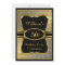 Elegant Black Gold Mens Birthday Party Invitation