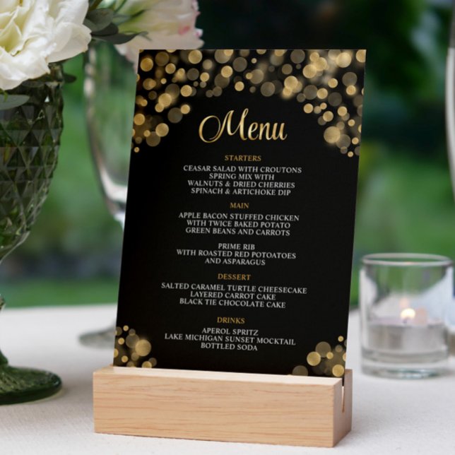 Elegant Black & Gold Menu Invitation (Creator Uploaded)