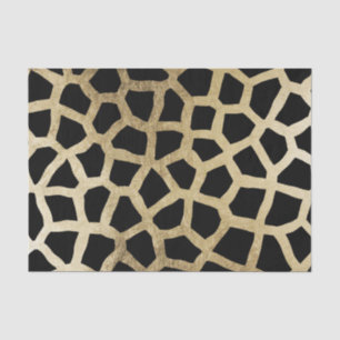 Elegant black gold modern animal print tissue paper
