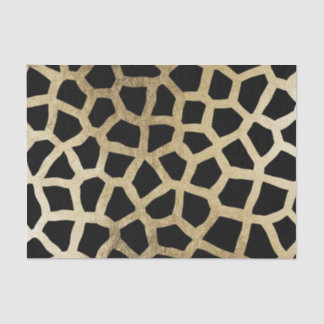 Elegant black gold modern animal print tissue paper
