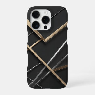 Elegant Black & Gold Modern iPhone Case