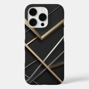 Elegant Black & Gold Modern iPhone Case