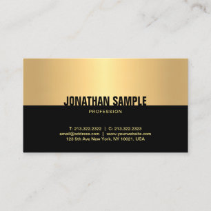 Elegant Black Gold Modern Sophisticated Template Business Card