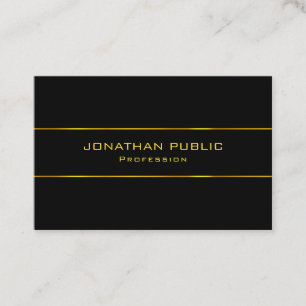 Elegant Black Gold Modern Sophisticated Template Business Card