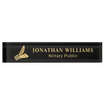 Elegant Black & Gold Notary Public