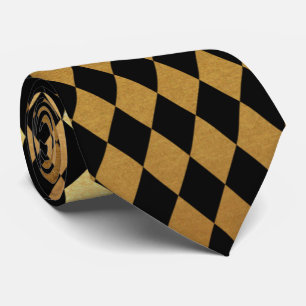 Elegant black gold pattern accessory tie