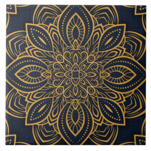 elegant black gold pattern ceramic tile