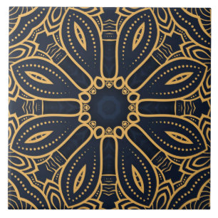 elegant black gold pattern ceramic tile
