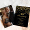 Elegant Black Gold Photo 50th Wedding Anniversary