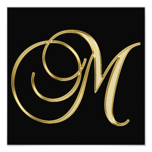 ELEGANT BLACK GOLD PHOTO PRINT