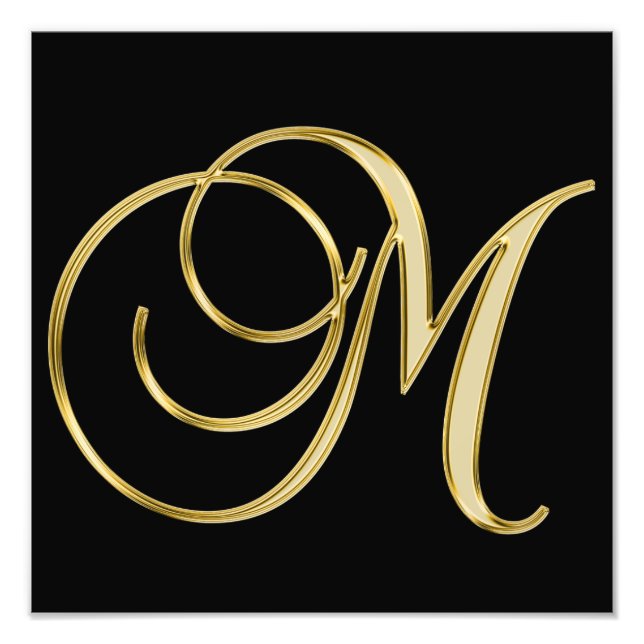 ELEGANT BLACK GOLD  PHOTO PRINT (Front)