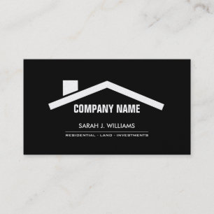 Elegant Black & Gold Professional Real Estate Business Card