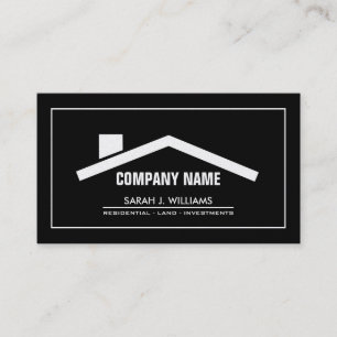 Elegant Black & Gold Professional Real Estate Business Card