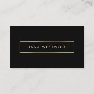 Elegant black gold professional social media business card