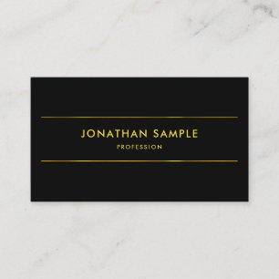 Elegant Black Gold Professional Template Modern Business Card
