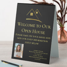 Elegant Black&Gold Real Estate Agent Business
