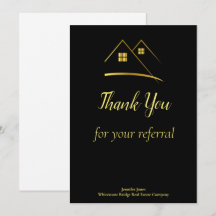 Elegant Black&Gold Real Estate Agent Business
