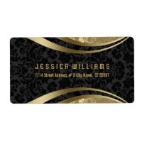 Elegant Black & Gold Tones Vintage Floral Damasks