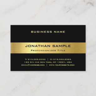 Elegant Black Gold Trendy Luxury Template Modern Business Card