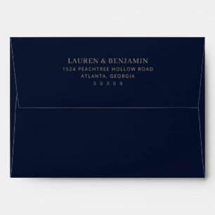 Elegant Black Gold Typographic Envelope