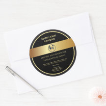 Elegant Black & Gold Unisex Cosmetics Label