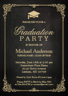 black gold graduation invitations zazzle co uk