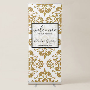 Elegant Black Gold Vintage Welcome Sign