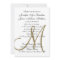 Elegant Black Gold Wedding Invitations Initial