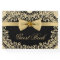Elegant Black Gold Wedding Party Event Guest Book