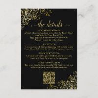 Elegant Black & Gold Wedding QR Code Details