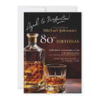 Elegant Black Gold Whiskey 80th Birthday Party