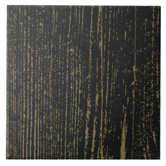 Elegant Black Gold Wood Grain Tile