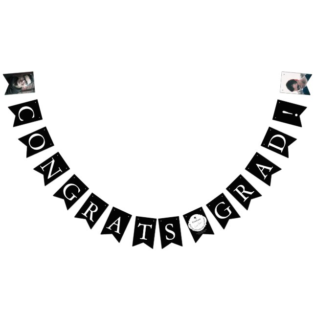 Elegant Black Graduation Party Bunting (All)
