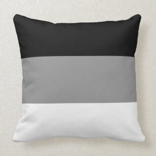 Elegant Black Grey and White Throw Pillow