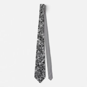 Elegant Black Grey Glitter Sparkle Pattern Tie