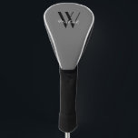 Elegant Black Grey Monogram Name Script Golf Head Cover<br><div class="desc">This elegant grey background with black monogram name in script and initial are great designs to add to this product. The interesting part here is that you can personalise it by adding your own name on a monogram. If you can not find what you want just email me at jraym48@gmail.com...</div>
